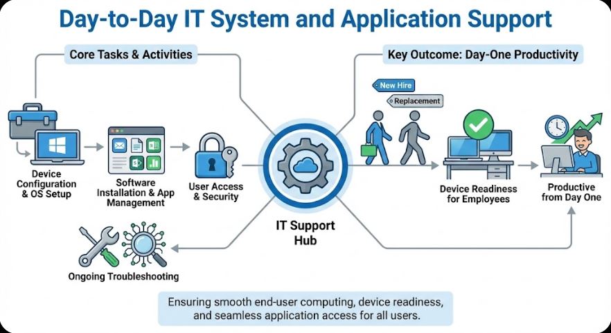 What is Day-to-Day IT System and Application Support